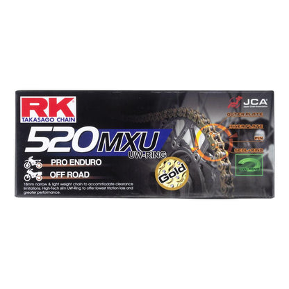 RK Chain 520MXU - 120 Link - Gold