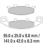 Ferodo Disc Pad Set - FDB481 EF ECO Friction Non Sintered Compound