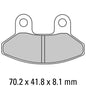 Ferodo Disc Pad Set - FDB2108 EF ECO Friction Non Sintered Compound