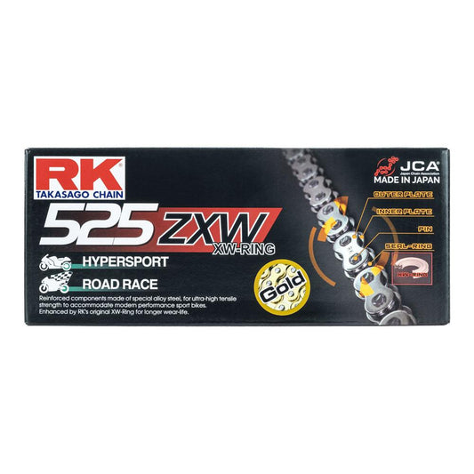 RK Chain 525ZXW - 120 Link - Gold