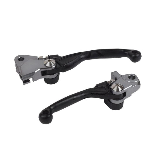 Polisport Folding Lever Set Kawasaki KX250F 21-22/KX450F 19-22 - Black