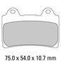 Ferodo Disc Pad Set - FDB449 P Platinum Non Sintered Compound