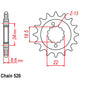 Front Sprocket - Steel 14T 520P