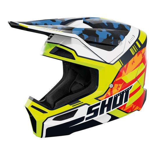 Shot Furious Flash Helmet Blue/Neon Yellow Glossy