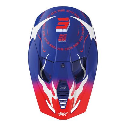 Shot Furious Kid Beast Helmet Blue/Red Glossy